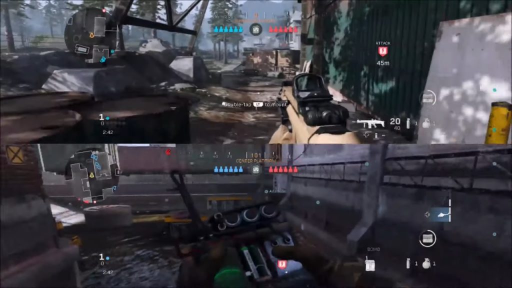 قابلیت تقسیم صفحه‌نمایش بازی Call of Duty: Modern Warfare